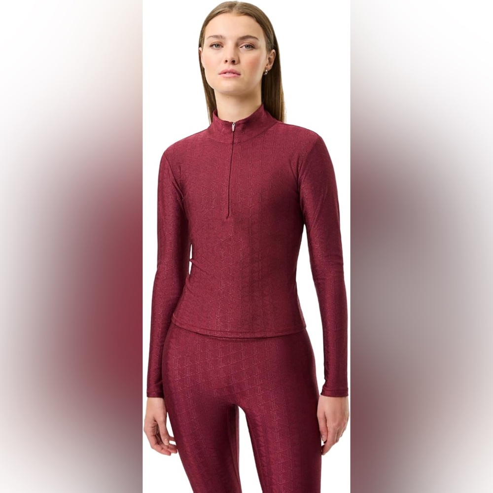NWT Lacoste x Bandier Monogram Half-zip and Legging Active Set
